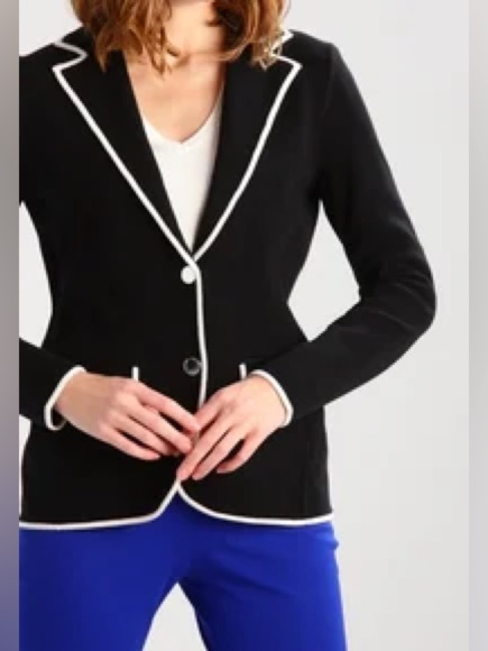 Lauren Ralph Lauren black & white knit blazer cardigan